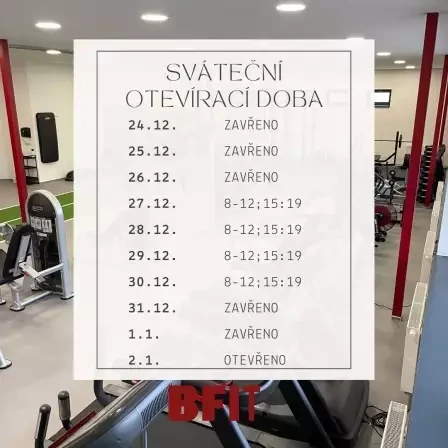 Sváteční otevírací doba